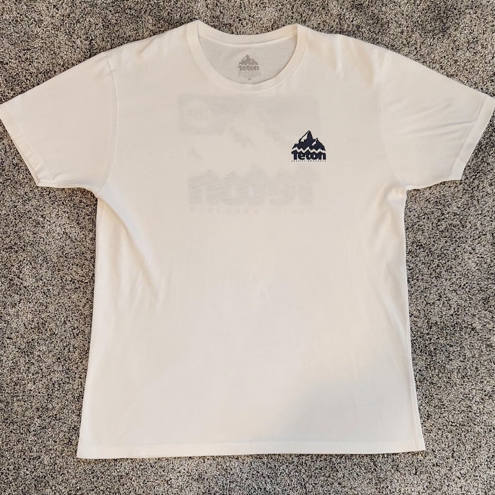 Teton Gravity Research Mens XL 96 Badge Tee 2.0 White Retro